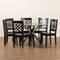 Baxton Studio Ela Modern and Contemporary Dark Brown Finished Wood 7-Piece Dining Set 183-11430-10894-Zoro - alternate 9